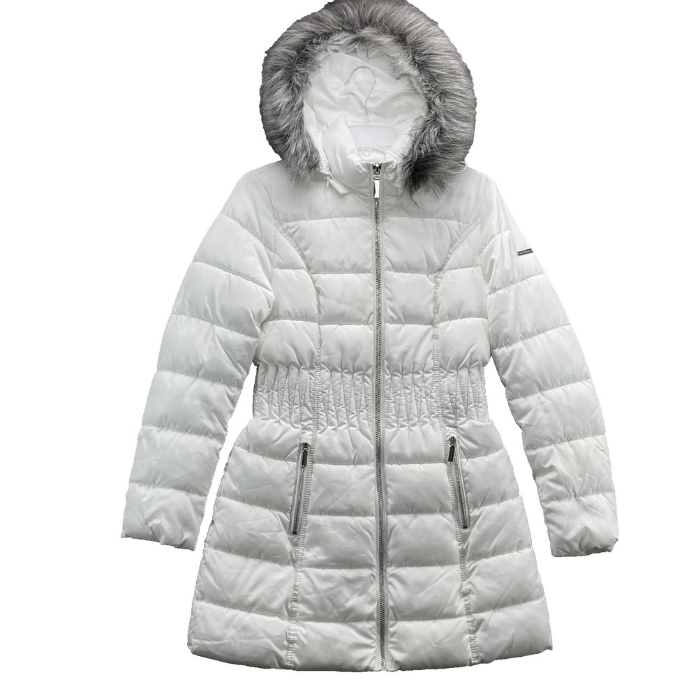 Laundry Puffer Jacket Women Small Faux Fur CoatInsulated Outdoor Winter Chic Y2k